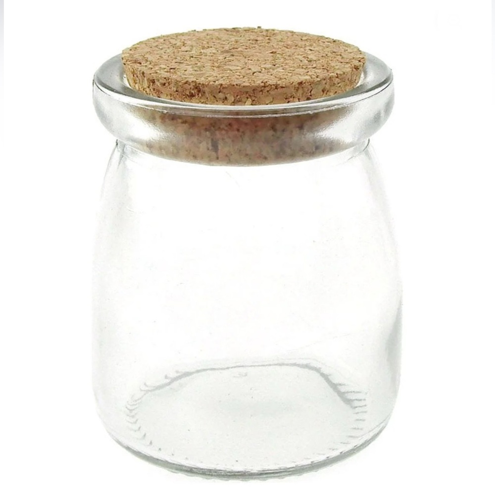 9 Glass Jars with Cork Lids twine, and organic labels